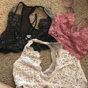 3 Victoria secret bralettes.